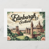 レトロエディンバラビュー ポストカード (正面/裏面)