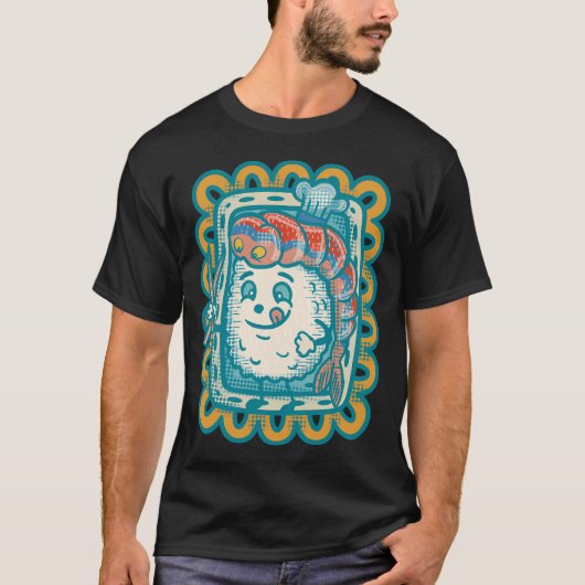 レトロエビ寿司シェフ Tシャツ (正面)
