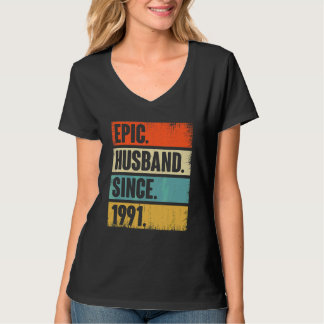 レトロエピック夫1991年以来31stの結婚アニバー tシャツ
