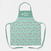 レトロエプロン猫メガネ エプロン (正面)