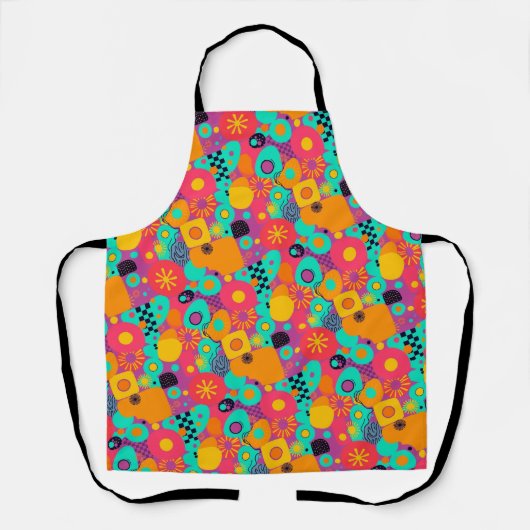 レトロエプロン – 調理師インスタイル&心地よい エプロン (正面)