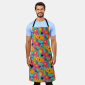 レトロエプロン – 調理師インスタイル&心地よい エプロン (着用した状態)