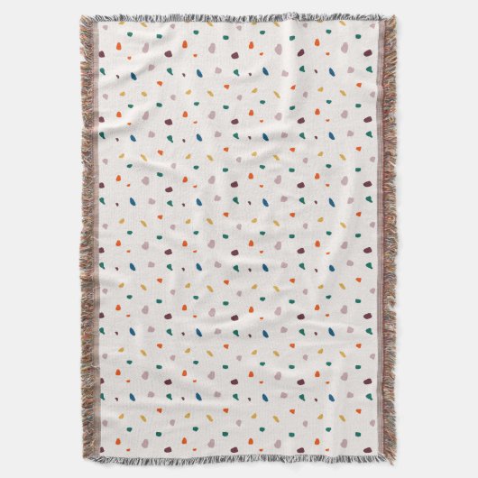 レトロエラティテラッツォプリントコージーブランケット スローブランケット (正面縦)