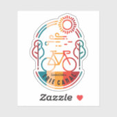 レトロエリー運河の自転車のトレイル。 シール (シート)