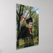 レトロエレガンス大学院年名学校写真 箔ポスター (レイダウン)