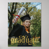 レトロエレガンス大学院年名学校写真 箔ポスター (正面)