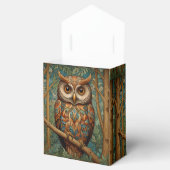 レトロエレガントなフクロウボホボヘミアン森林の緑 フェイバーボックス (オープン)