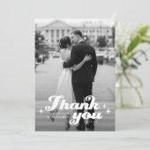 レトロエレガントな結婚式 サンキューカード (スタンド正面)