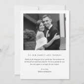 レトロエレガントな結婚式 サンキューカード (裏面)