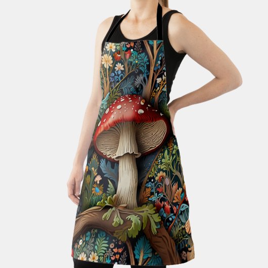 レトロエレガントのキノコ林 エプロン (インサイチュ)
