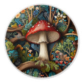 レトロエレガントのキノコ林 セラミックノブ (正面)