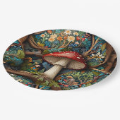 レトロエレガントのキノコ林 ペーパープレート (アングル)