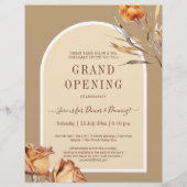 レトロエレガントアーチフラワービジネスグランドオープニング チラシ (正面)