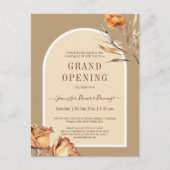 レトロエレガントアーチフラワービジネスグランドオープニング ポストカード (正面)