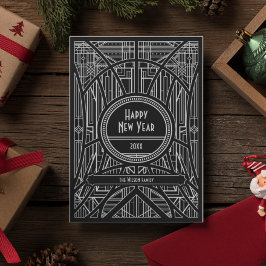 レトロエレガントアートデコ新年 シーズンカード