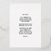 レトロエレガントアートデコ新年 箔シーズンカード (裏面)