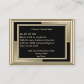 レトロエレガントアールデコセピアベージュブラック 名刺 (裏面)