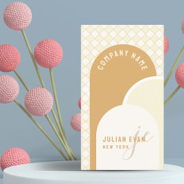 レトロエレガントイエロージンガム名刺 名刺