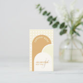 レトロエレガントイエロージンガム名刺 名刺 (スタンド正面)