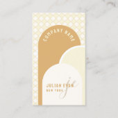 レトロエレガントイエロージンガム名刺 名刺 (正面)