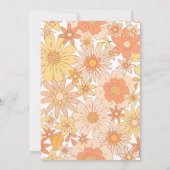 レトロエレガントオレンジピーチフローラ50th誕生日 招待状 (裏面)