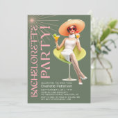 レトロエレガントカクテルバチェロレッテ 招待状 (スタンド正面)