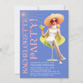 レトロエレガントカクテルバチェロレッテ 招待状 (正面)