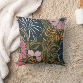レトロエレガントカラフル春の花#11 クッション (ブランケット)