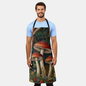 レトロエレガントキノコ林 エプロン (着用した状態)