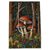 レトロエレガントキノコ林 ミディアムペーパーバッグ (裏面)