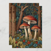 レトロエレガントキノコ林 招待状 (正面/裏面)