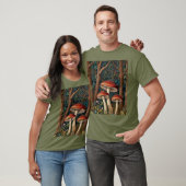 レトロエレガントキノコ林 Tシャツ (ユニセックス)