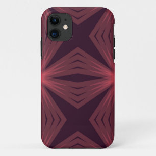 レトロエレガントクラシカルスタイル幾何学花アート iPhone 11 ケース
