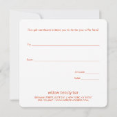 レトロエレガントクリスマスギフト券 (裏面)