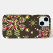 レトロエレガントクリスマススタードットパターンホリデー Case-Mate iPhoneケース (裏面 (横))