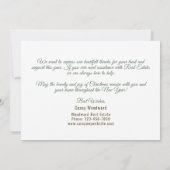 レトロエレガントクリスマスホーム | 不動産仲介業者カスタマイズ サンキューカード (裏面)