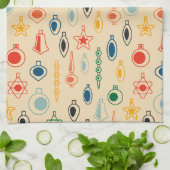 レトロエレガントクリスマス キッチンタオル (折り畳み)