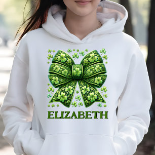 レトロエレガントグリーンコケット聖パトリックの日 パーカ