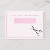 レトロエレガントシザーズピンクヘアサロンロイヤリティ 名刺 (裏面)