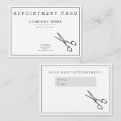 レトロエレガントシザーズ – ヘアサロンアポイントメント 名刺 (正面/裏面)