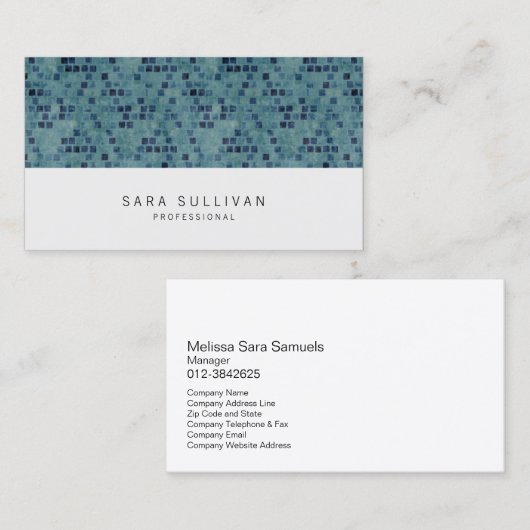 レトロエレガントタイルプロフェッショナル名刺 名刺 (正面/裏面)