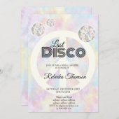 レトロエレガントディスコボールグルーヴィブライダルシャワー 招待状 (正面/裏面)