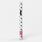 レトロエレガントピンクウォーター色の蘭水玉模様 Case-Mate iPhoneケース (裏面/右)