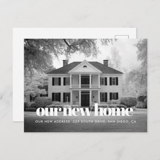 レトロエレガントフォント写真の動きの発表 ポストカード (正面/裏面)