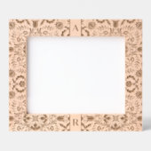 レトロエレガントフローラカップル名イニシャルモノグラム レーザー彫刻フレーム (正面)