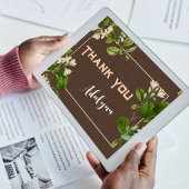 レトロエレガントフローラ名前をカスタムする文字ギフトブラウン ポスター