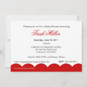 レトロエレガントベビー台車-ベビーシャワーパーティー 招待状 (裏面)