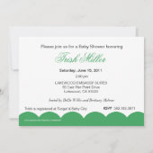 レトロエレガントベビー台車-ベビーシャワーパーティー 招待状 (裏面)