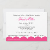 レトロエレガントベビー台車-ベビーシャワーパーティー 招待状 (裏面)