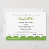 レトロエレガントベビー台車-ベビーシャワーパーティー 招待状 (裏面)